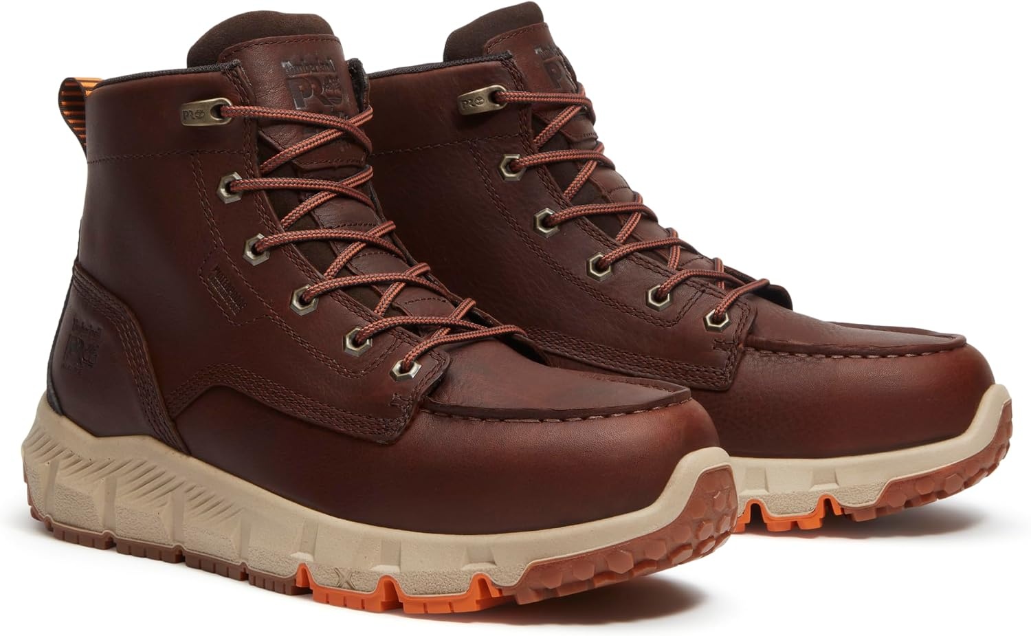 Timberland PRO Tempe 6 Inch Alloy Safety Toe Waterproof Industrial Work Boots(Rust Full Grain)
