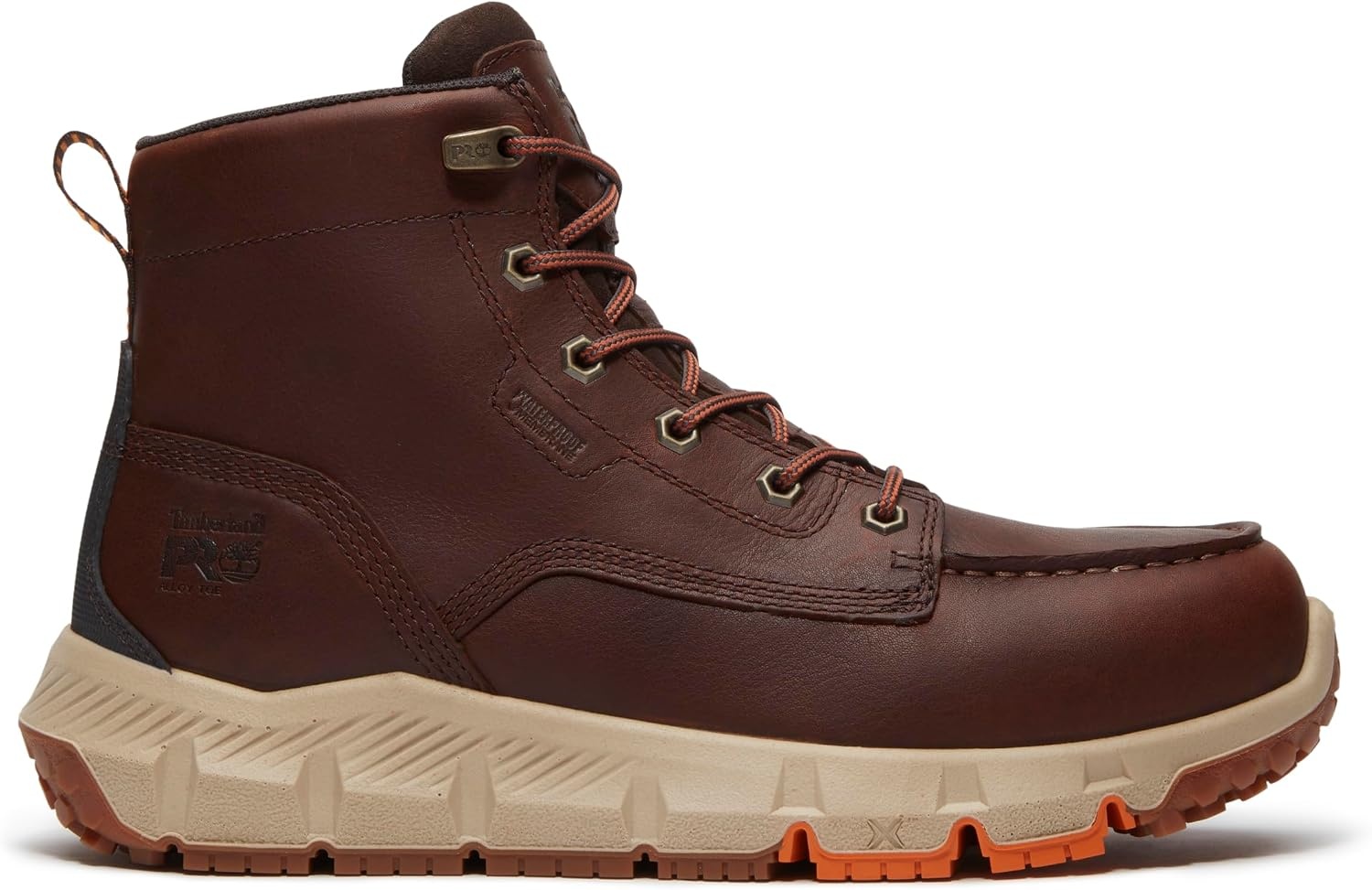 Timberland PRO Tempe 6 Inch Alloy Safety Toe Waterproof Industrial Work Boots(Rust Full Grain)