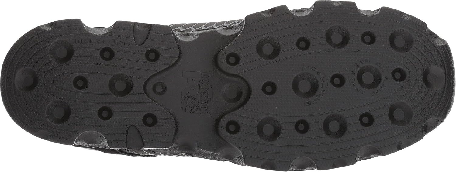 Timberland PRO Men’s Powertrain Sport Alloy Safety Toe Industrial Athletic Work Shoe, Black/Orange-2024 New, 10.5(Black Raptek V1)