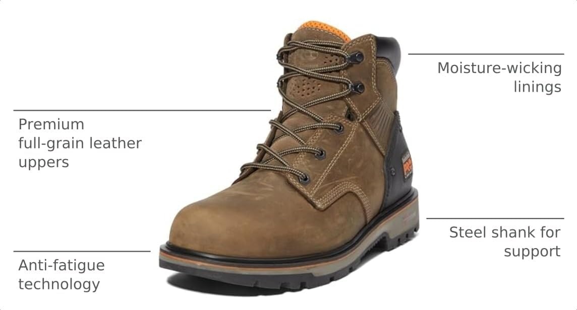Timberland PRO Men’s Ballast 6 Inch Soft-toe Industrial Work Boot(Turkish Coffee V1)