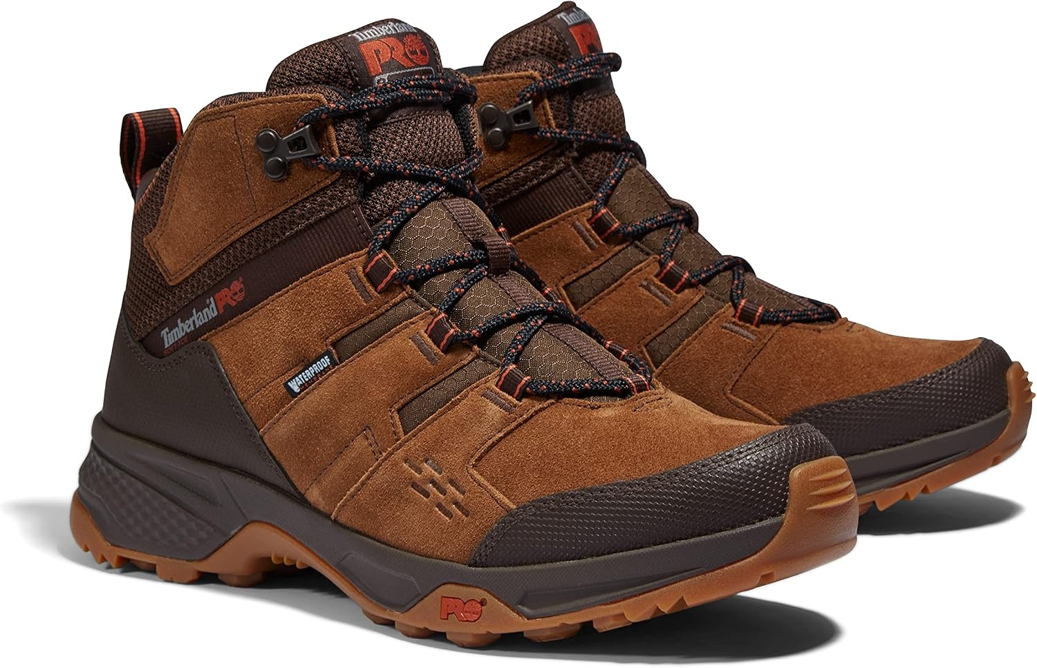 Timberland PRO Switchback LT 6 Inch Soft Toe Waterproof Industrial Work Hiker Boots(Brown/Gum)