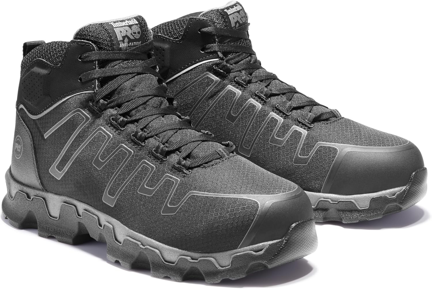Timberland PRO Men’s Powertrain Alloy Toe Hiker Shoes(Black/Grey)
