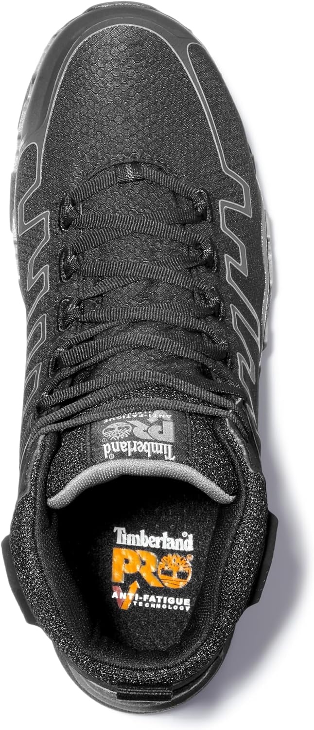 Timberland PRO Men’s Powertrain Alloy Toe Hiker Shoes(Black/Grey)