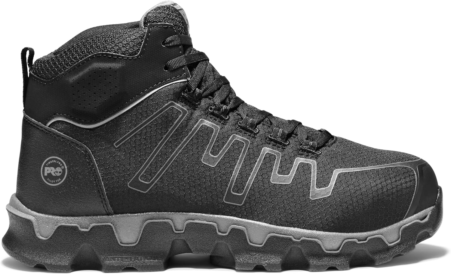 Timberland PRO Men’s Powertrain Alloy Toe Hiker Shoes(Black/Grey)