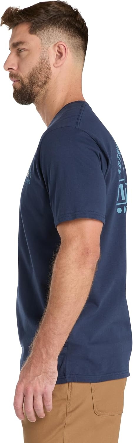 Timberland PRO Men’s Authentic Workwear Short-Sleeve Graphic T-Shirt(Navy)