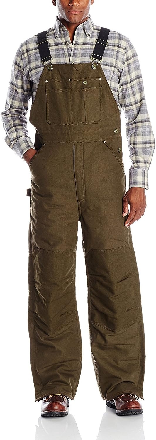 Timberland PRO Men’s Gut-Check Insulated Bib with Overlay(Dark Brown)