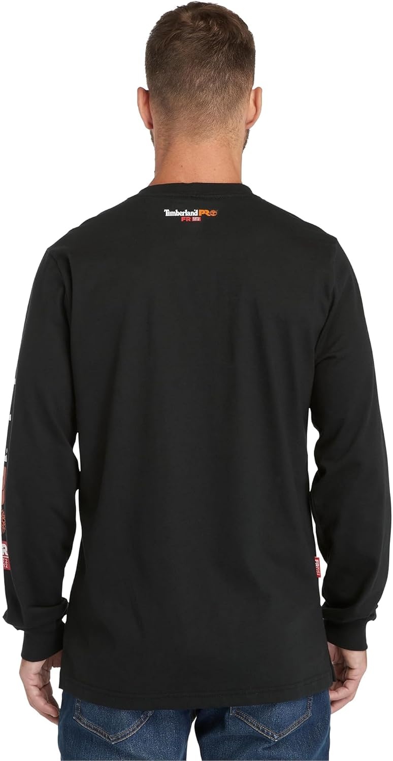 Timberland PRO Men’s Fr Cotton Core Long-Sleeve Pocket T-Shirt(Black)