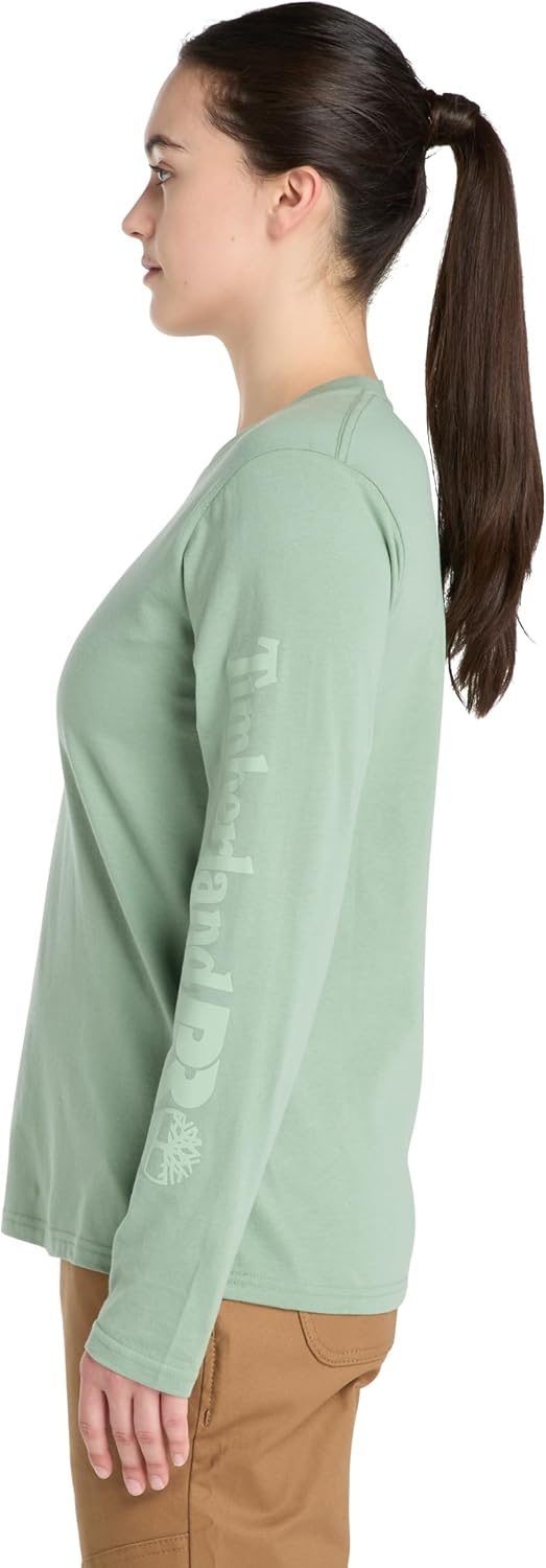 Timberland PRO Women’s Cotton Core Long-Sleeve T-Shirt(Green Bay)