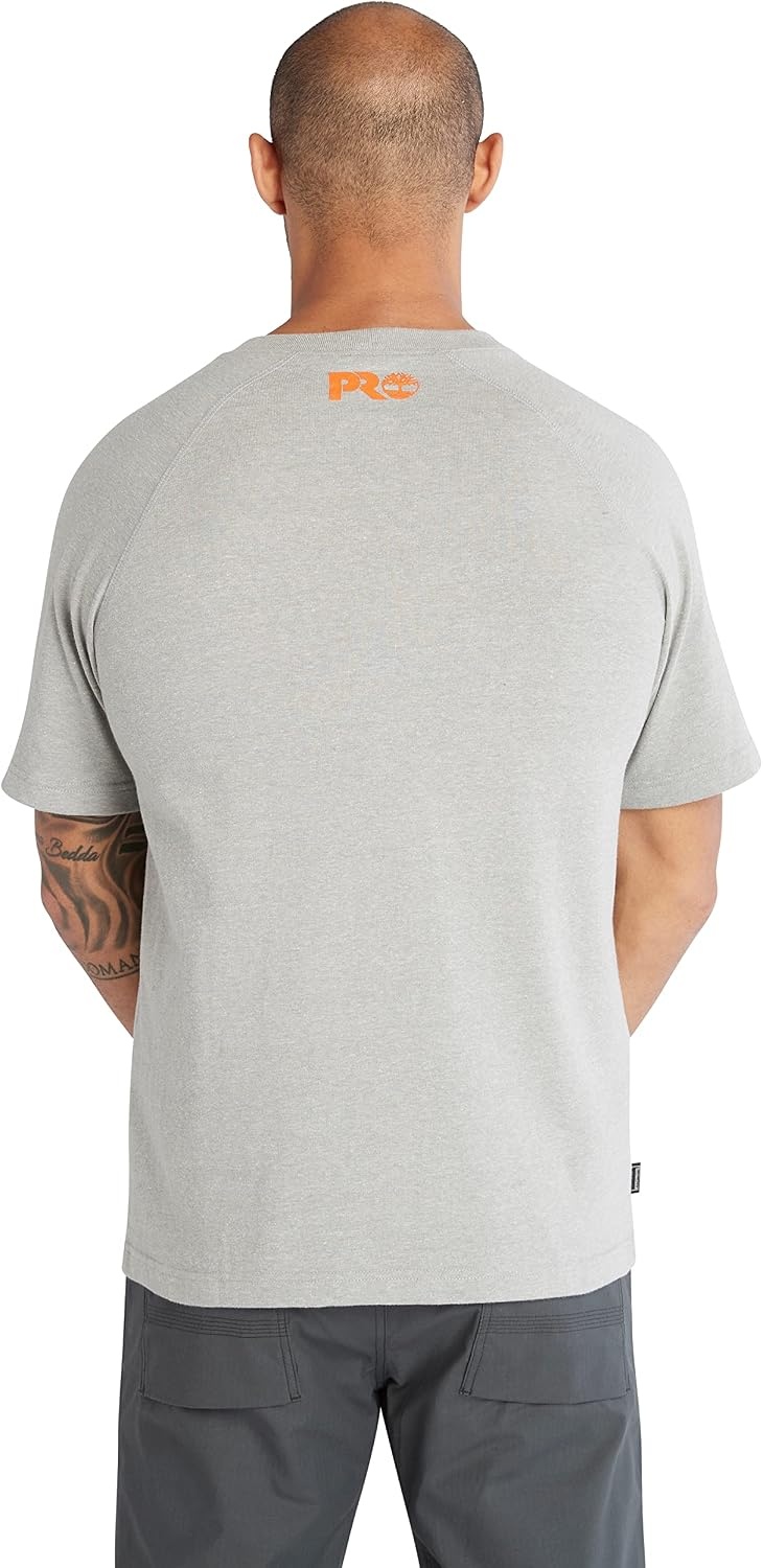 Timberland PRO Core Reflective PRO Logo Short Sleeve T-Shirt(Medium Grey Heather)