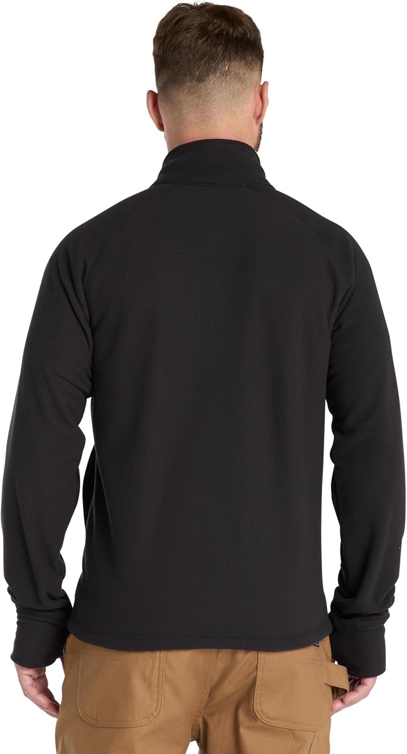 Timberland PRO Men’s Irvine 1/4-zip Waffle Fleece(Black)