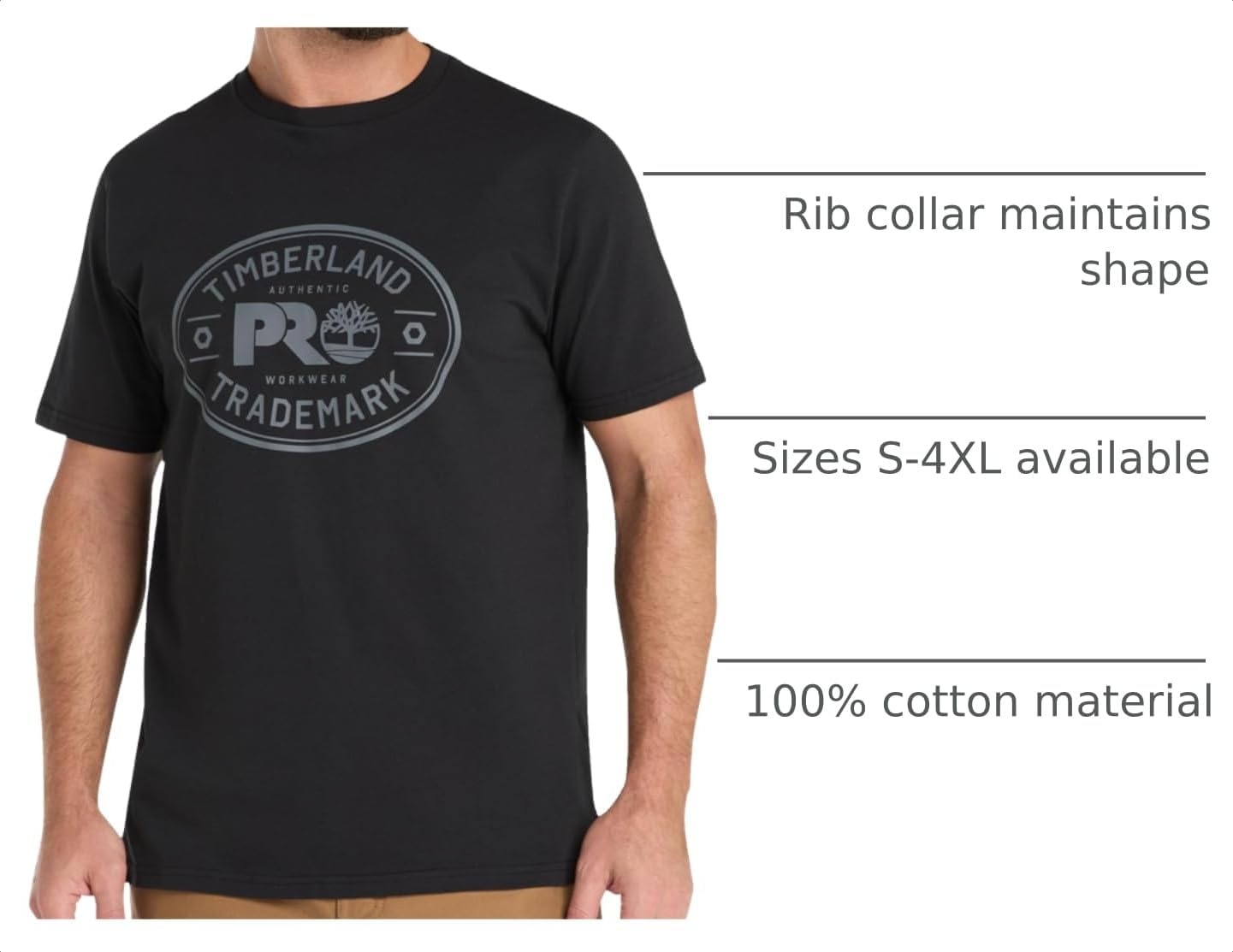 Timberland PRO Men’s Trademark Graphic Short-Sleeve T-Shirt(Black)