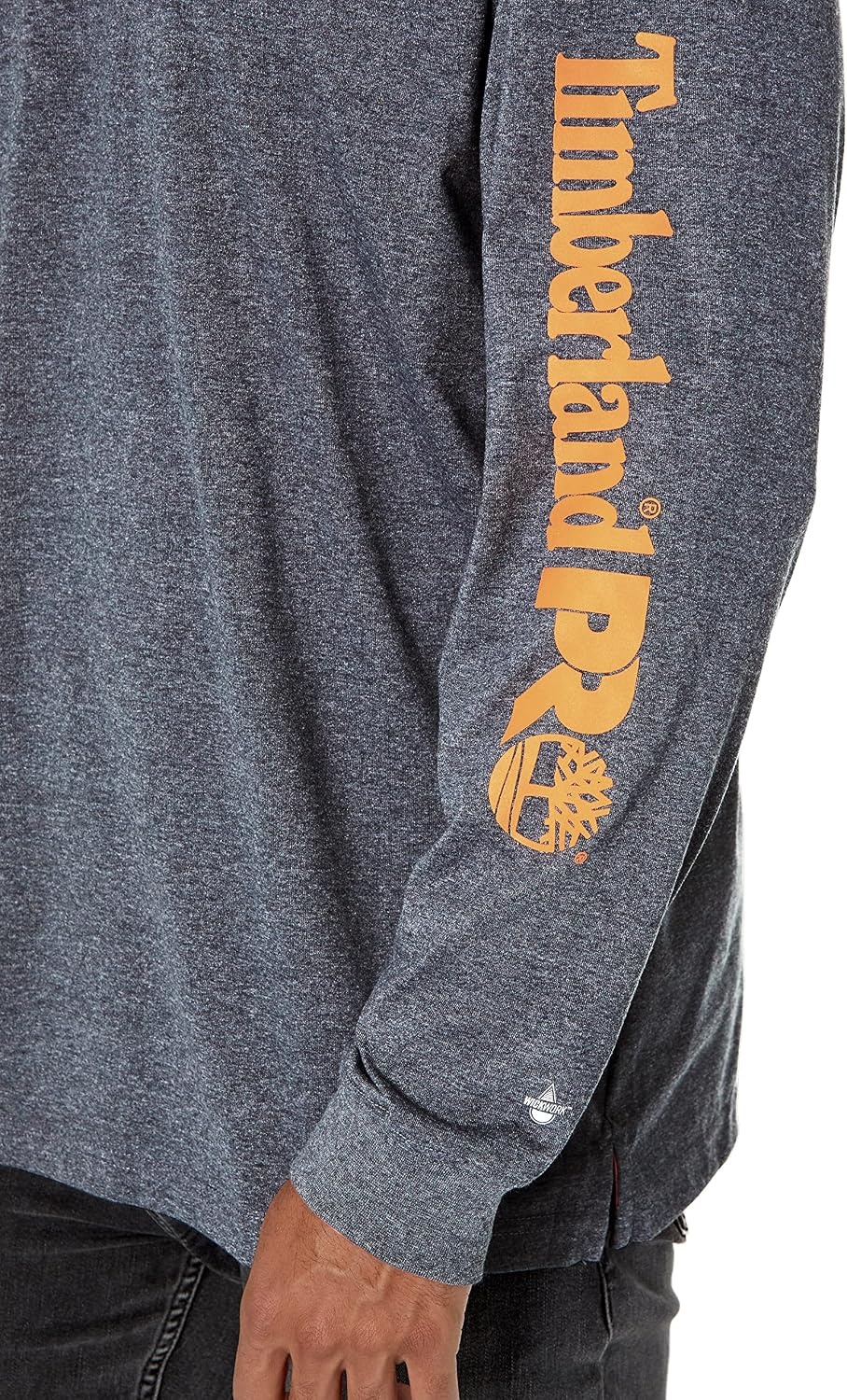 Timberland PRO Base Plate Blended Long Sleeve T-Shirt with Logo(Navy Heather)