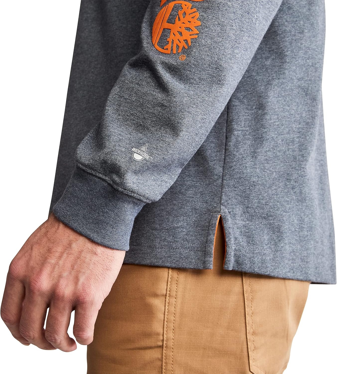 Timberland PRO Base Plate Blended Long Sleeve T-Shirt with Logo(Navy Heather)