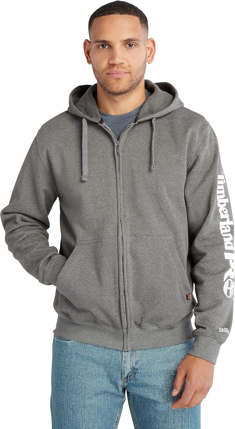 Timberland PRO Hood Honcho Sport Full Zip(Dark Charcoal Heather/White)