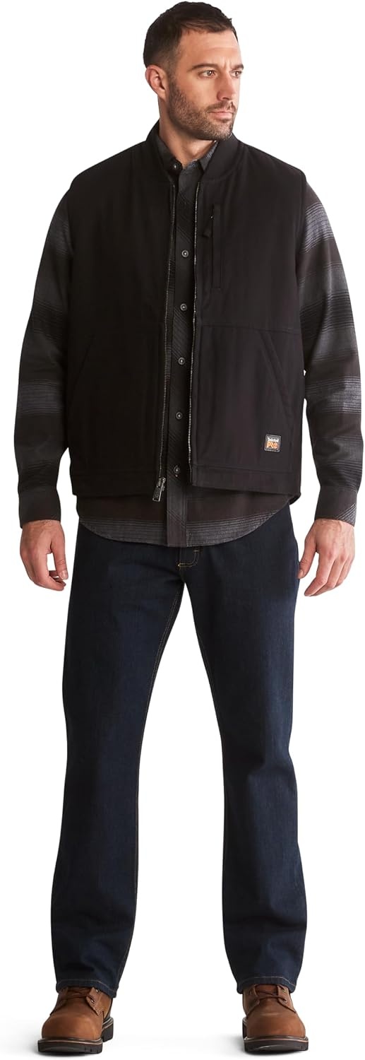 Timberland Unisex Adult Gritman Lined Canvas Vest(Jet Black)