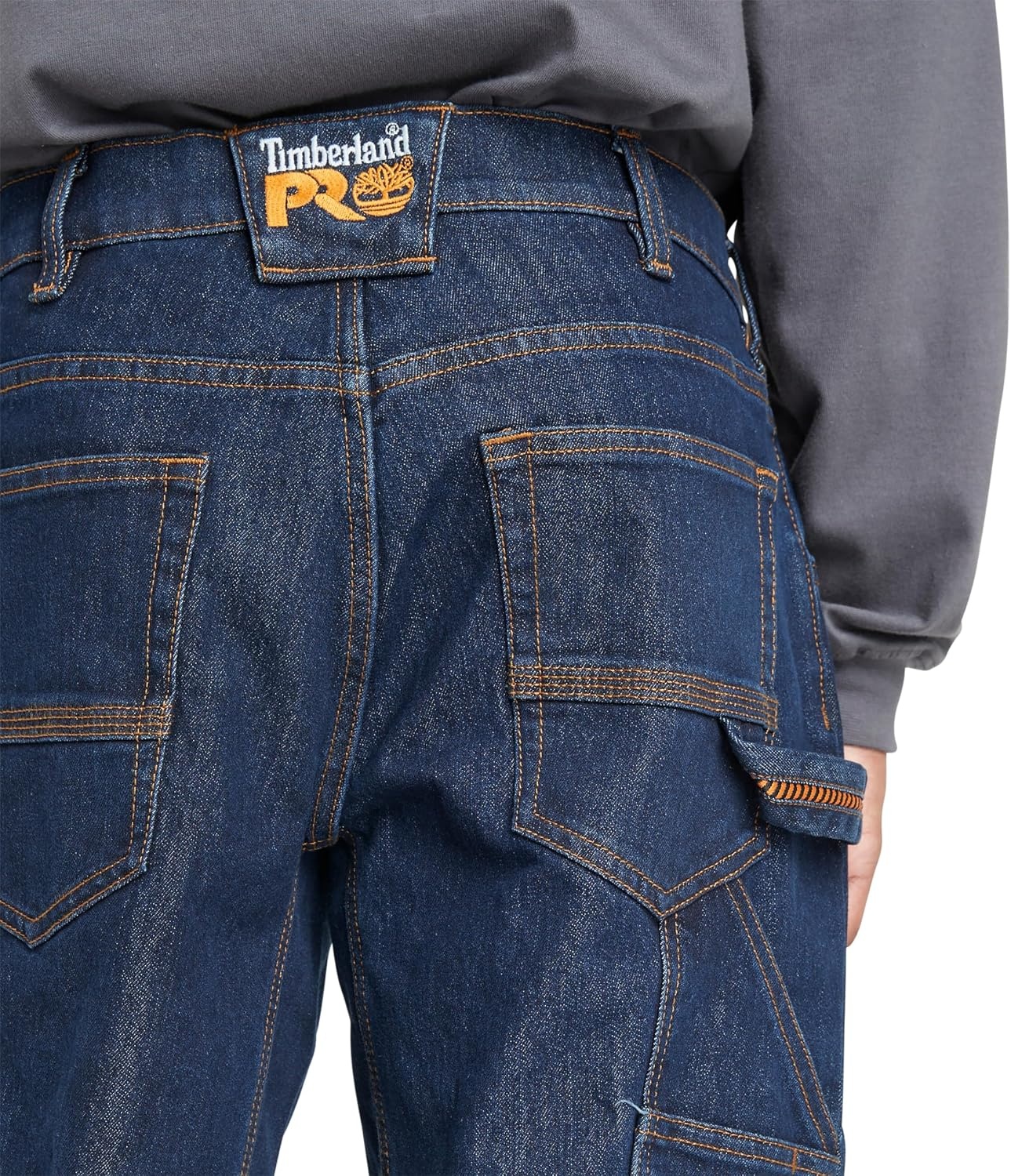 Timberland PRO Men’s Ballast Straight Fit Flex Carpenter Jeans, Dark Wash, 34W/34L