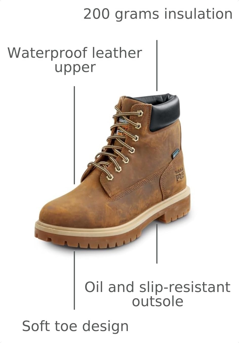 Timberland PRO Mens Direct Attach MaxTRAX Soft Toe SRO Boot(Earth Bandit)