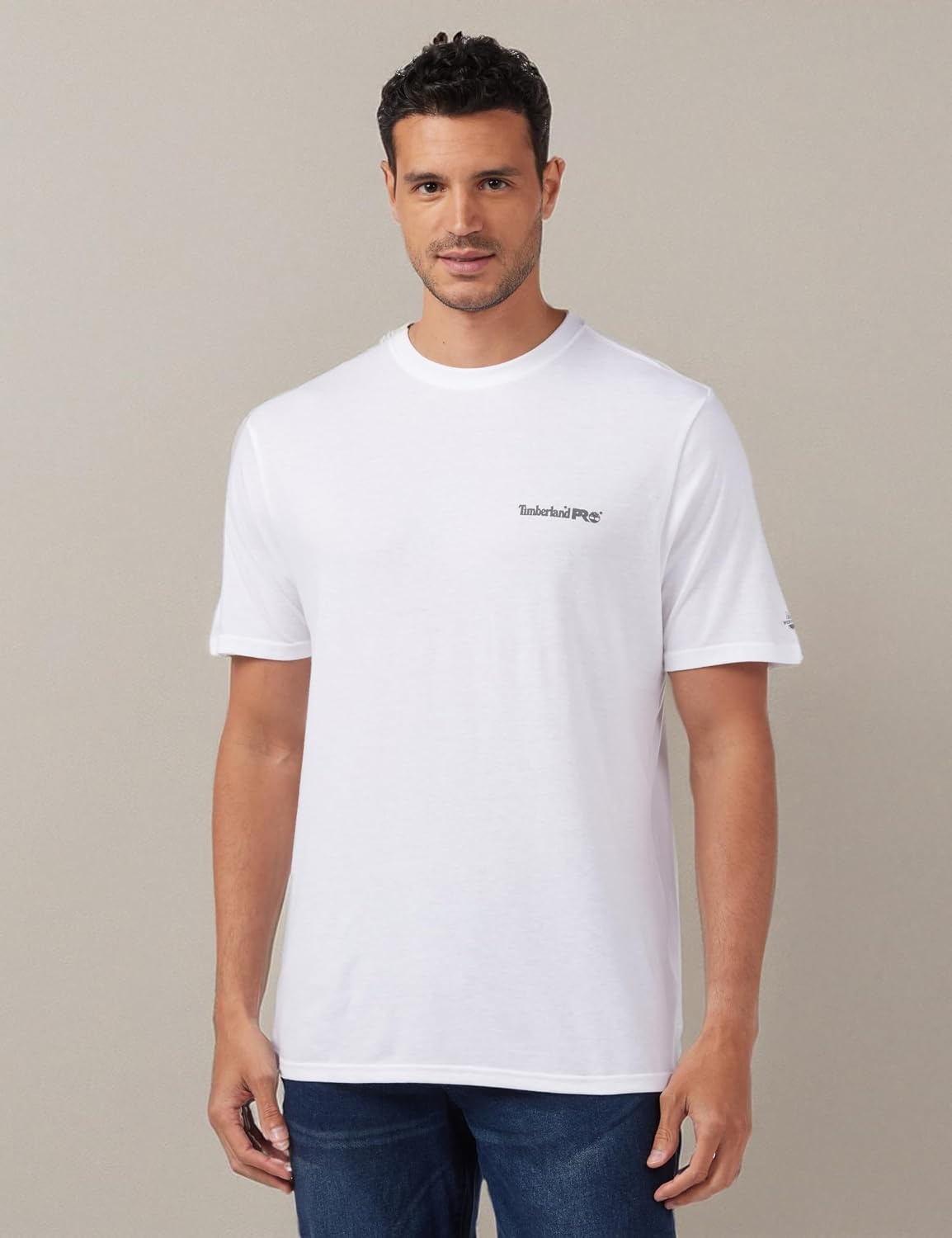 Timberland PRO Men’s Base Plate Lw Corner Office Graphic Short Sleeve T-Shirt(White)
