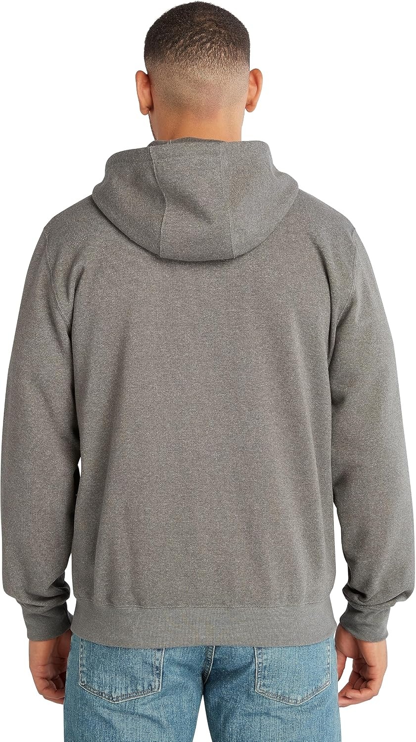 Timberland PRO Men’s Hood Honcho Sport Full-Zip, Dark Charcoal Heather/White, Medium