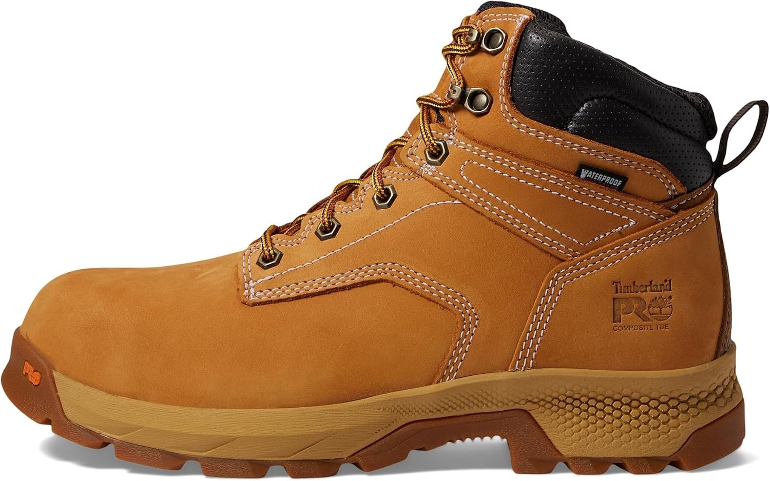 Timberland Mens Titan Ev 6 Inch Waterproof Composite Toe Work/Duty(Wheat)
