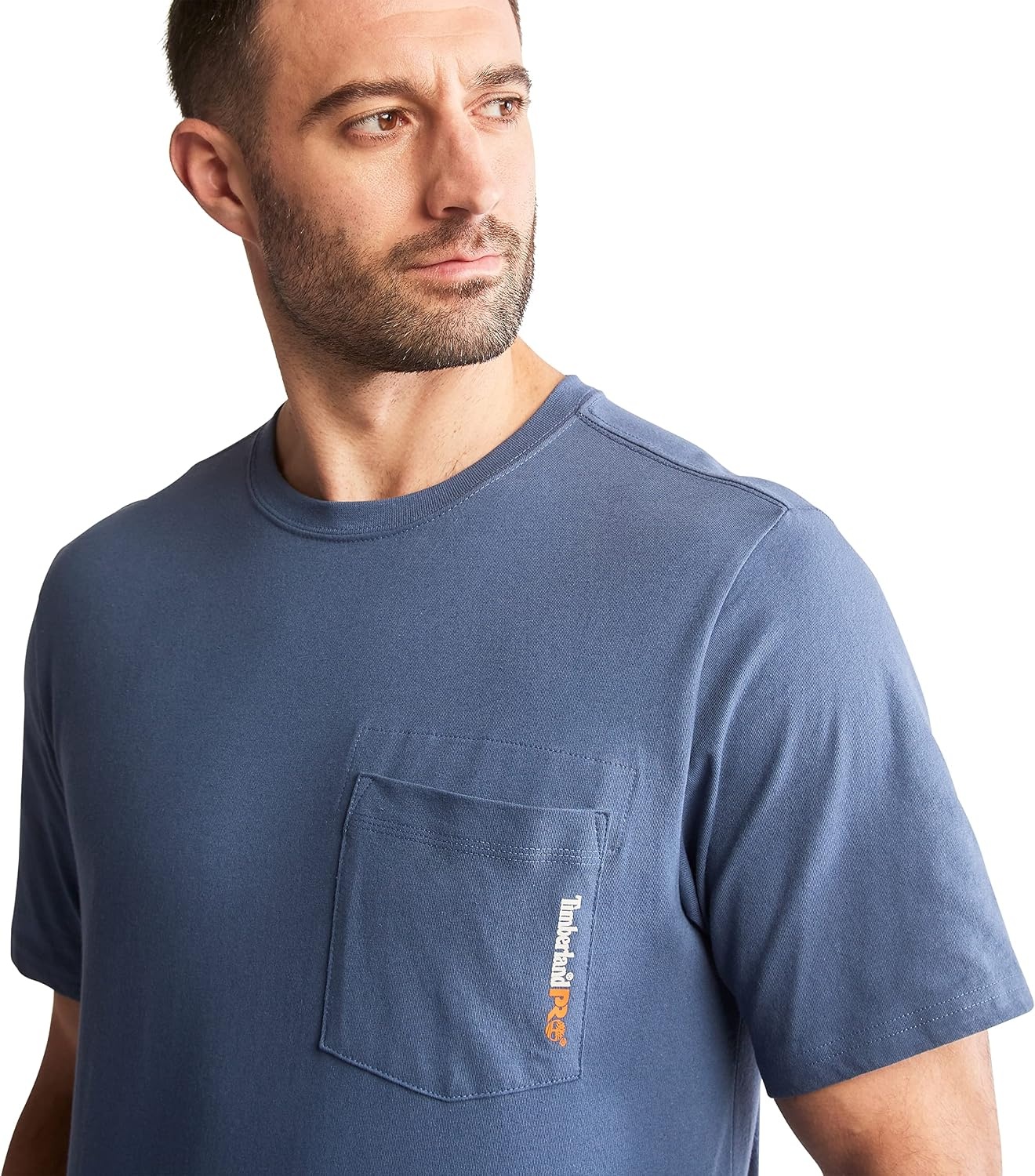 Timberland PRO Men’s Base Plate Blended Short-Sleeve T-Shirt(Vintage Indigo)