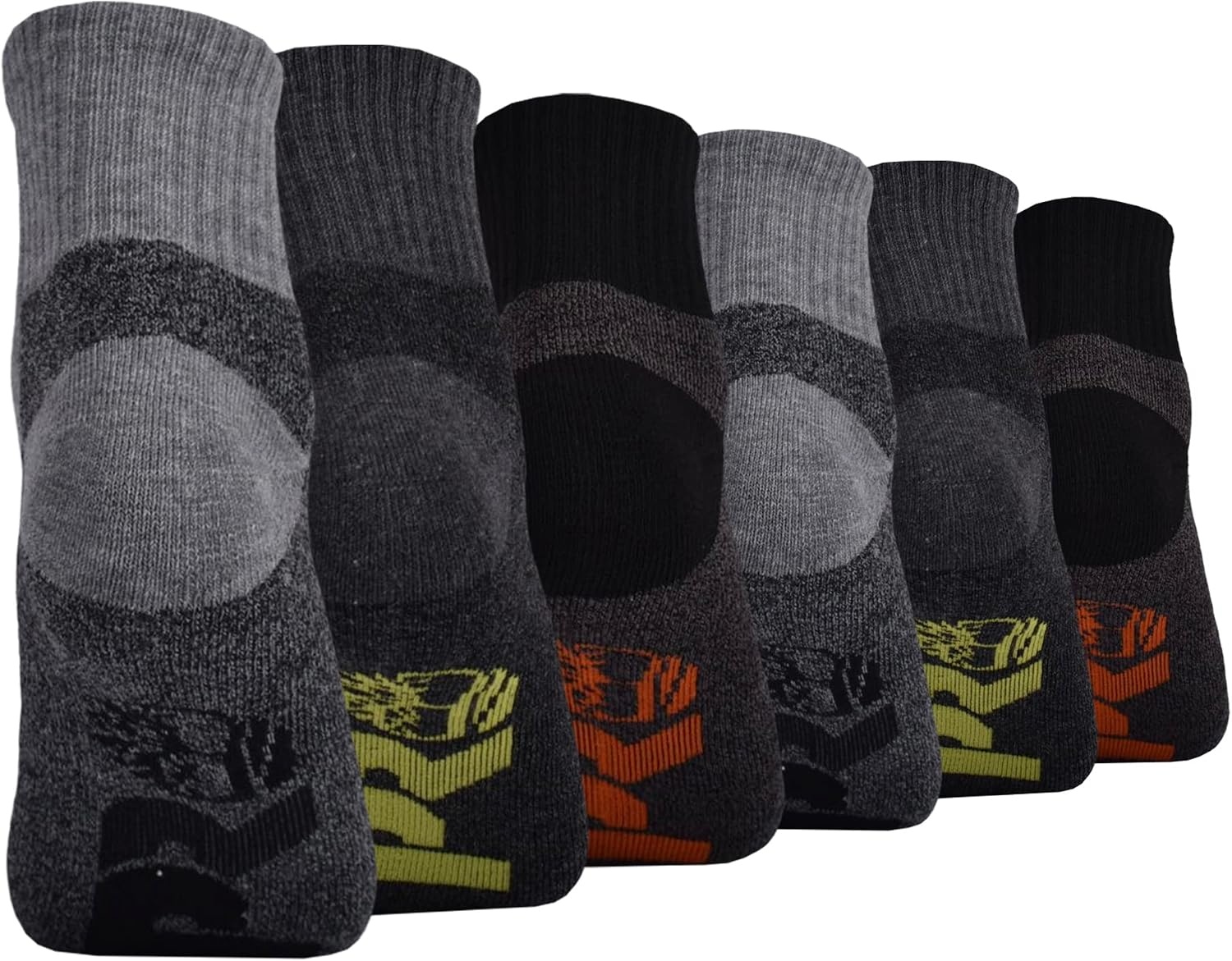 Timberland PRO 6-Pack Half Cushion Quarter Socks(Multi (6 Pack))