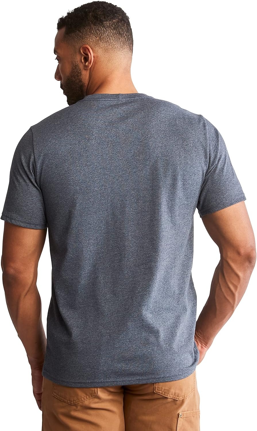Timberland PRO Men’s Base Plate Blended Short-Sleeve T-Shirt(Navy Heather)