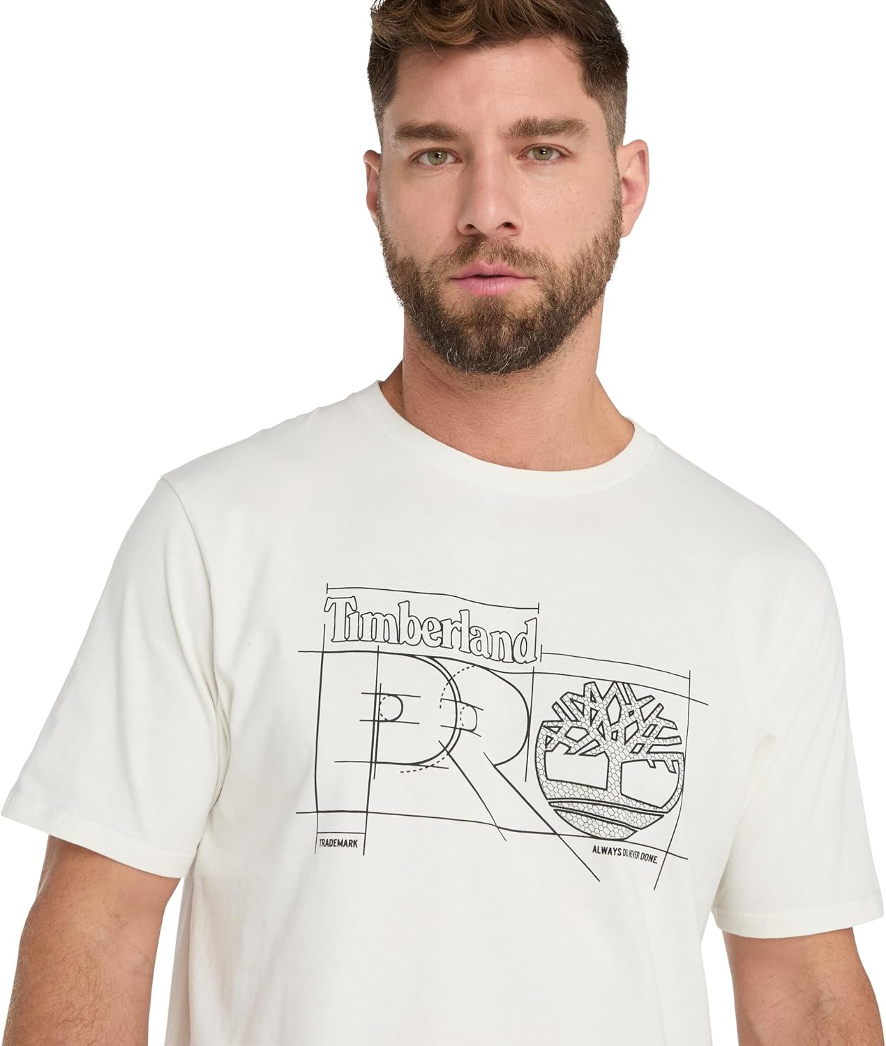 Timberland PRO Men’s Innovation Blueprint Short-Sleeve T-Shirt(Vintage White)