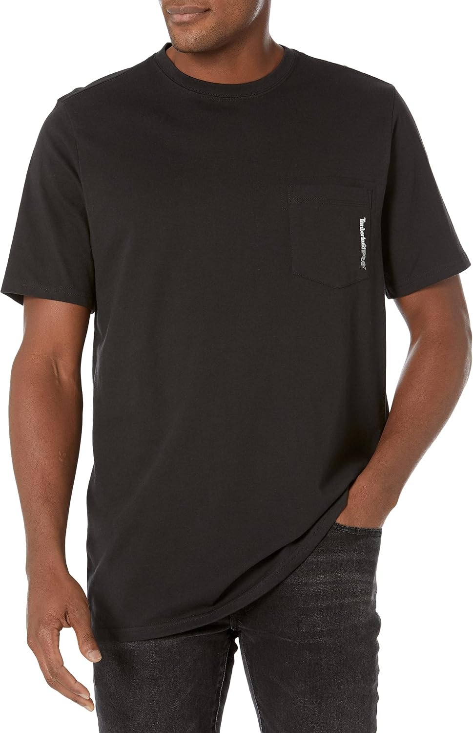 Timberland PRO Men’s Base Plate Blended Short-Sleeve T-Shirt(Jet Black)