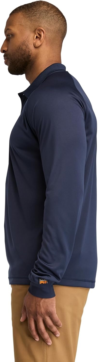 Timberland PRO Men’s Wicking Good Long-Sleeve Polo(Navy)