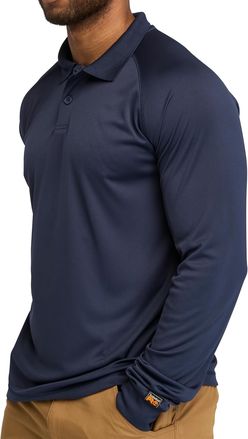 Timberland PRO Men’s Wicking Good Long-Sleeve Polo(Navy)