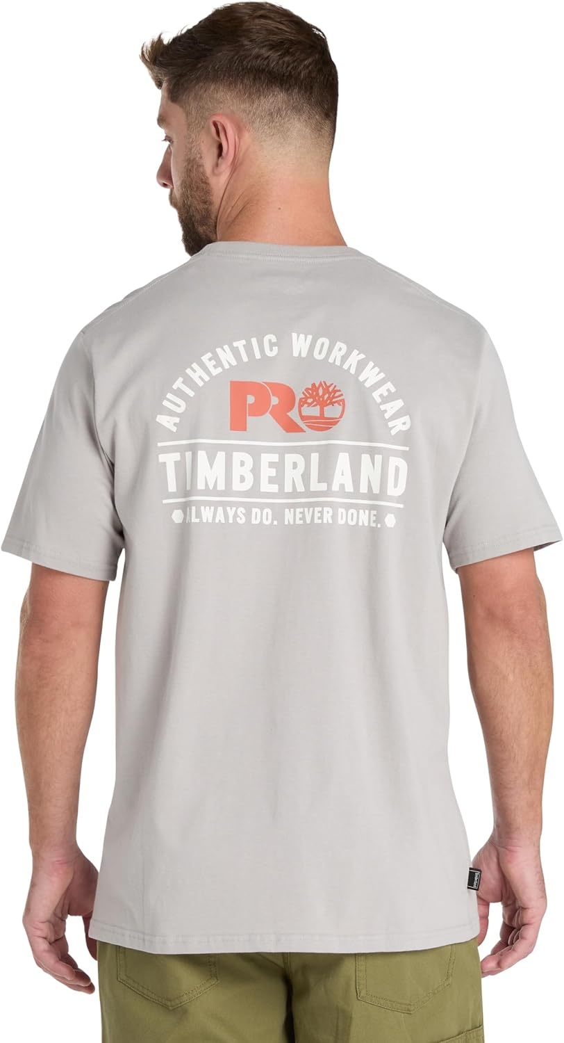 Timberland PRO Men’s Authentic Workwear Short-Sleeve Graphic T-Shirt(Paloma)