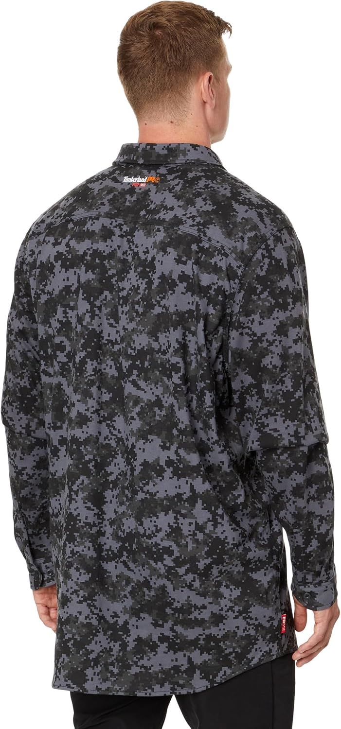 Timberland PRO FR Cotton Core Button Front Shirt(Digi Camo)