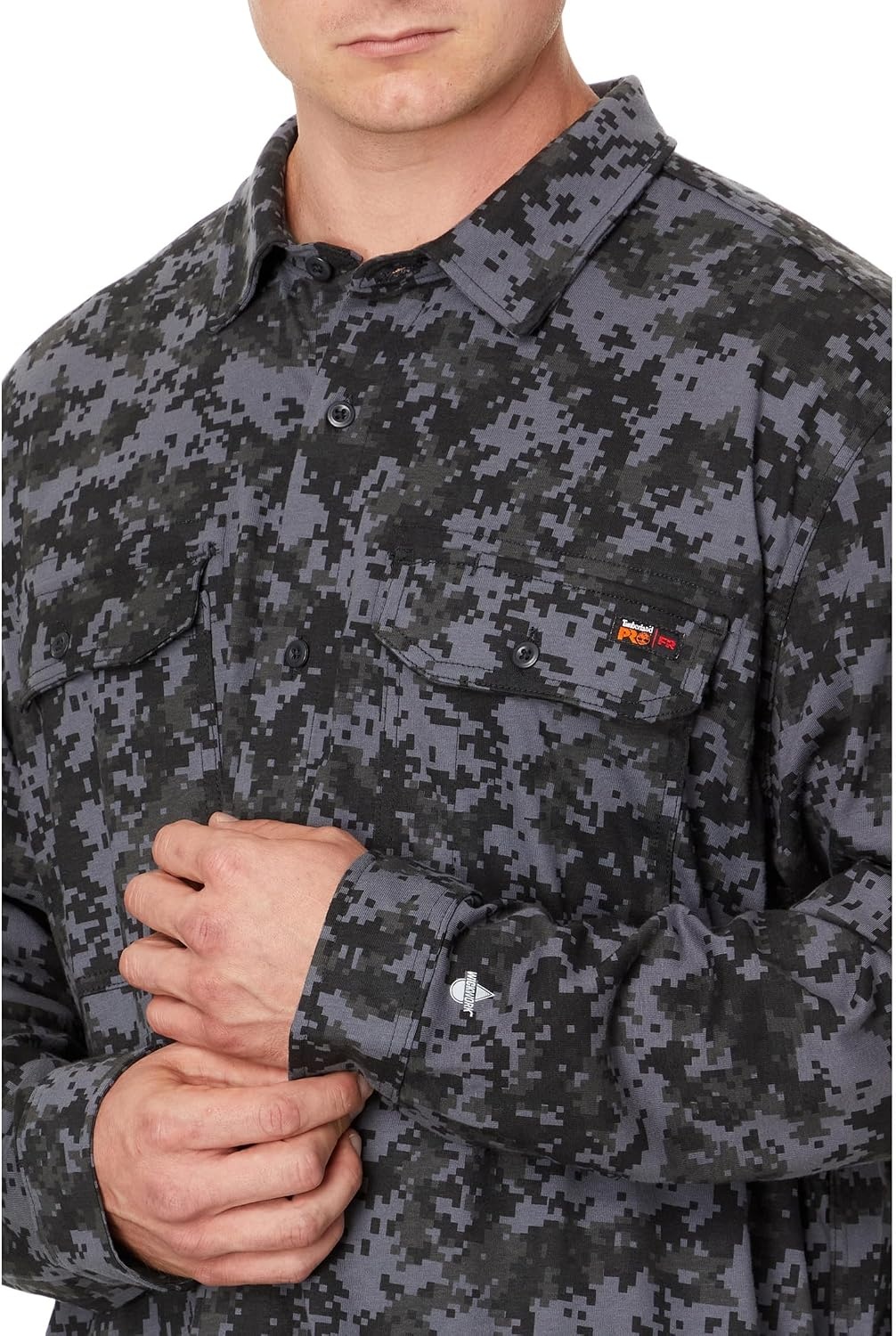 Timberland PRO FR Cotton Core Button Front Shirt(Digi Camo)