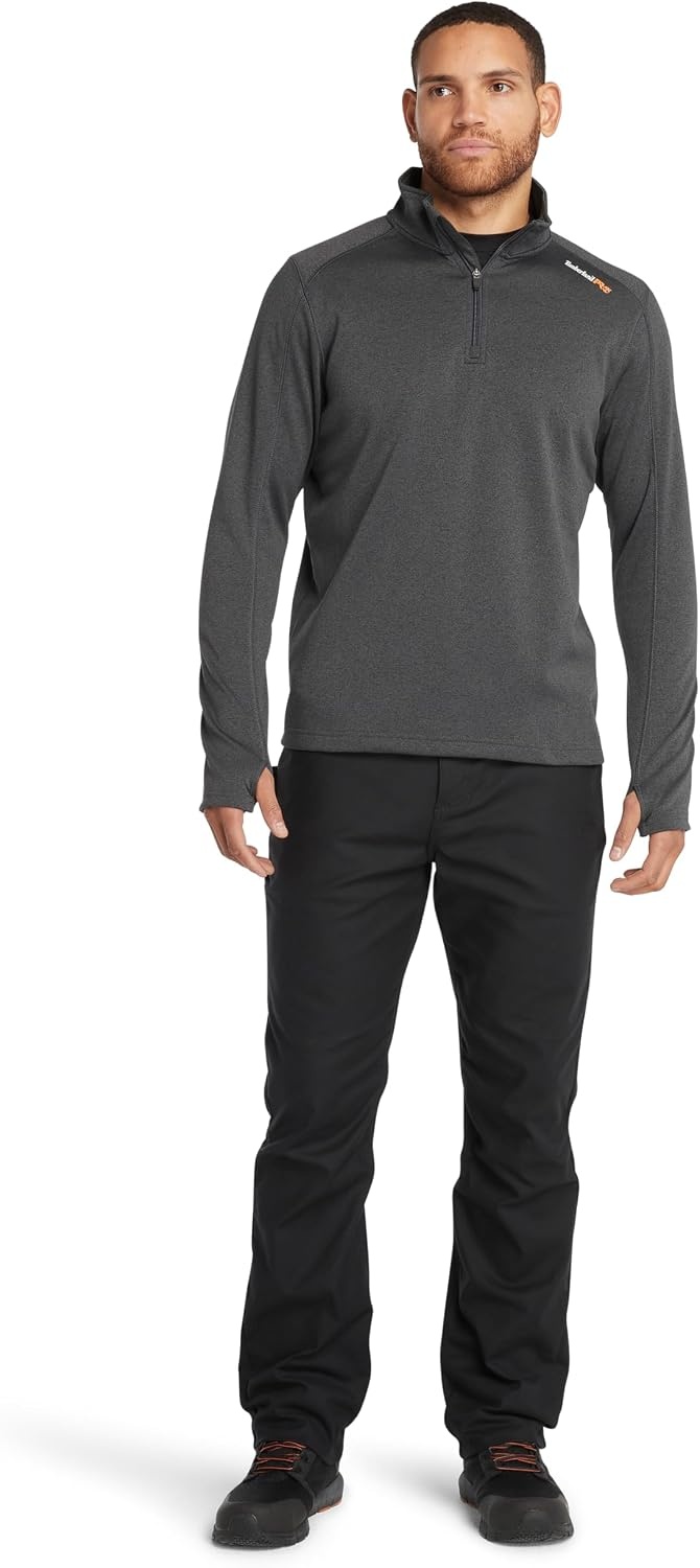Timberland PRO Men’s 1/4 Zip Understory Fleece Top(Dark Charcoal Heather)