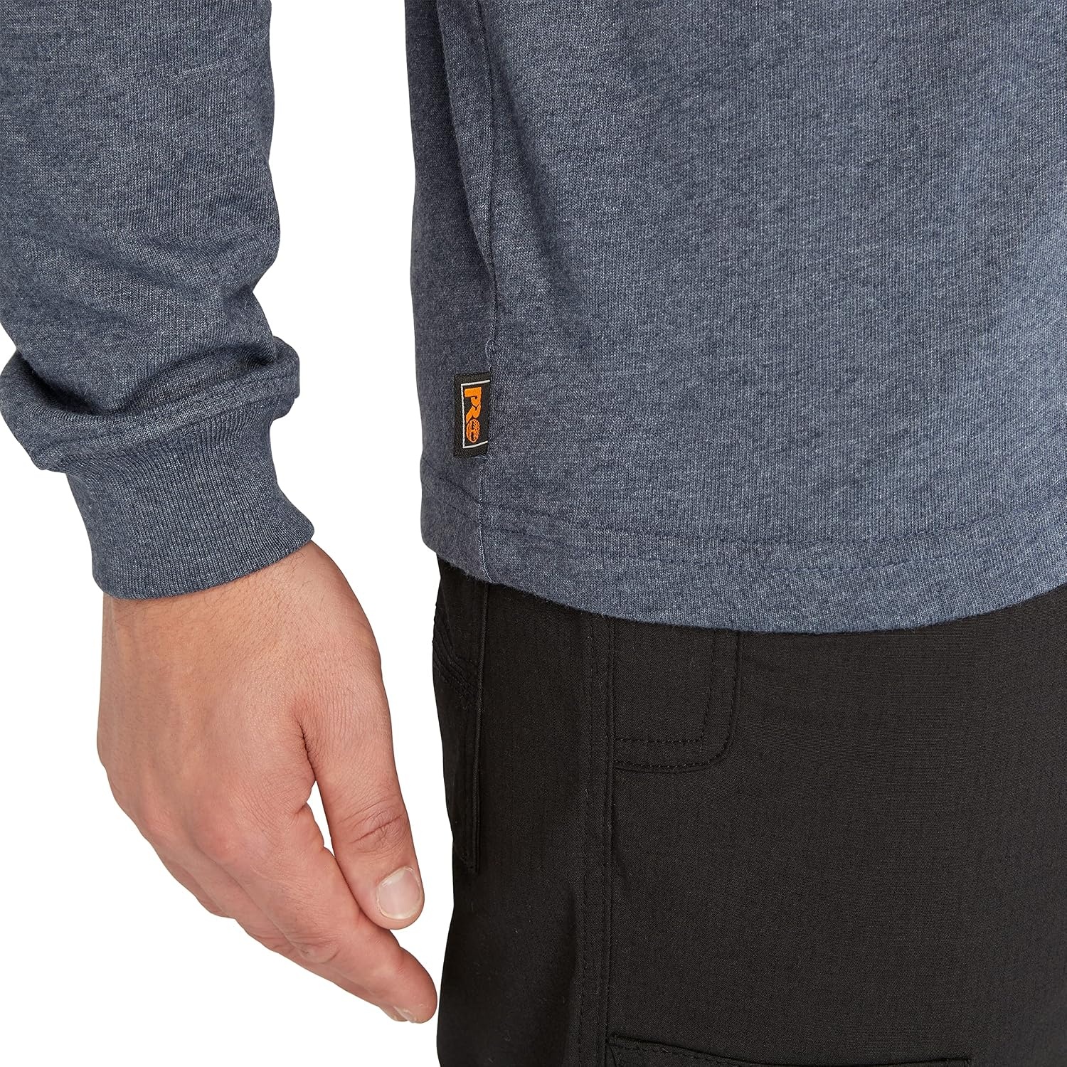 Timberland PRO Men’s Core Logo Long-Sleeve T-Shirt(Black Iris Heather)