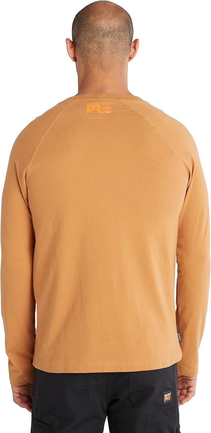 Timberland PRO Men’s Core Refelctive Pro Logo Long-Sleeve T-Shirt(Wheat Boot)