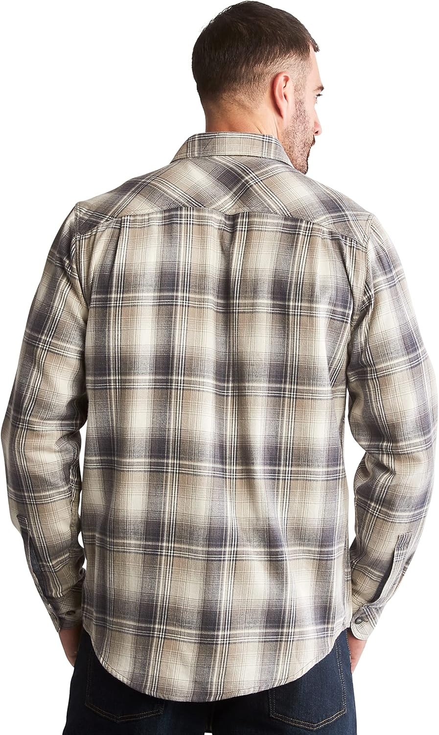Timberland PRO Woodfort Mid-Weight Flannel Work Shirt(Portland Plaid Gargoyle)