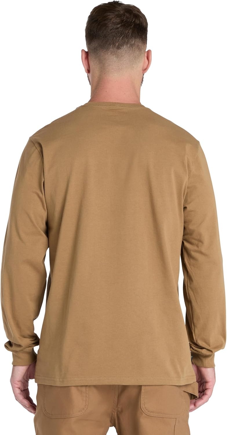 Timberland unisex-adult Core Pocket Long-sleeve T-shirtOutdoors Equipment(Dark Wheat)
