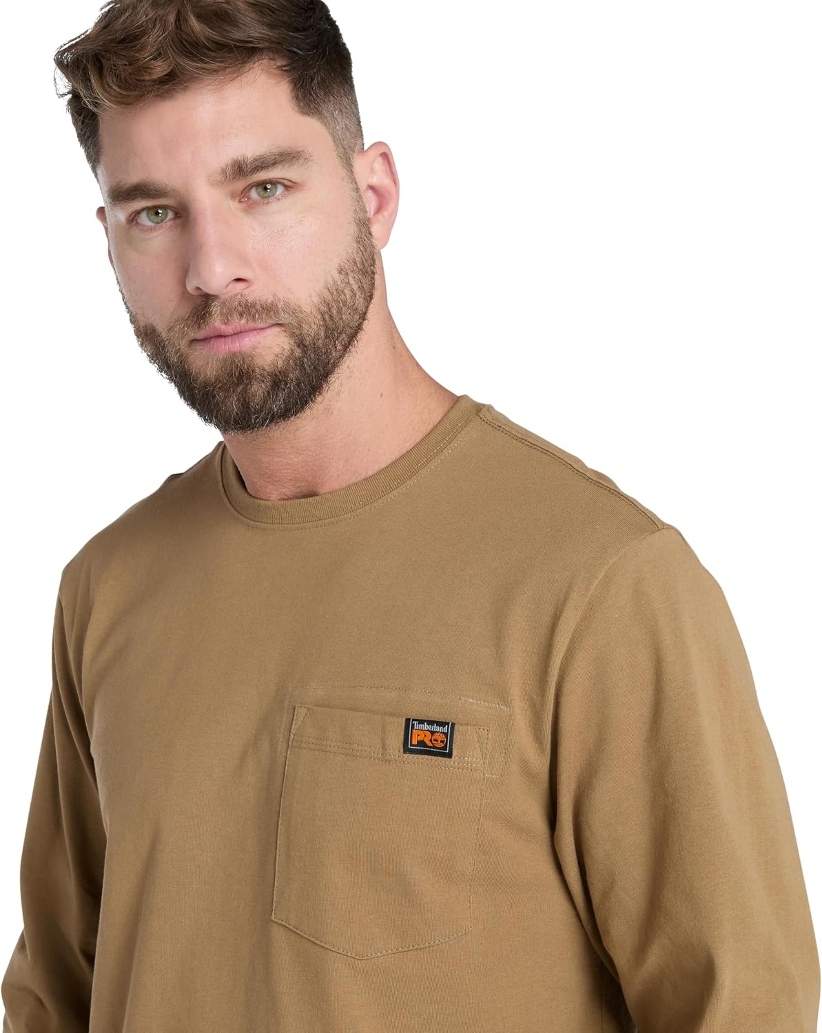 Timberland unisex-adult Core Pocket Long-sleeve T-shirtOutdoors Equipment(Dark Wheat)