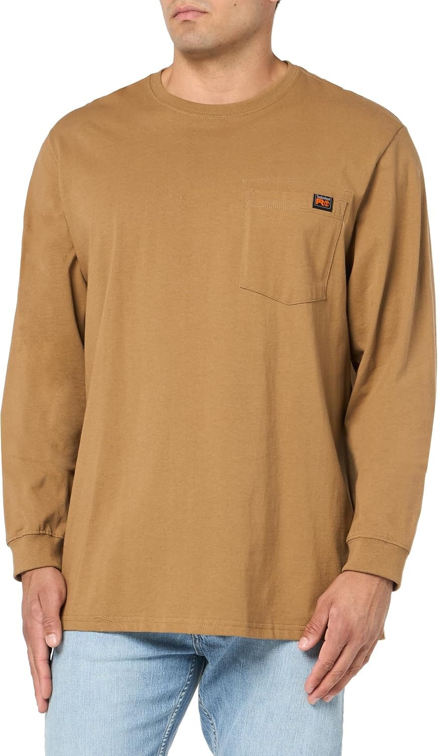 Timberland unisex-adult Core Pocket Long-sleeve T-shirtOutdoors Equipment(Dark Wheat)
