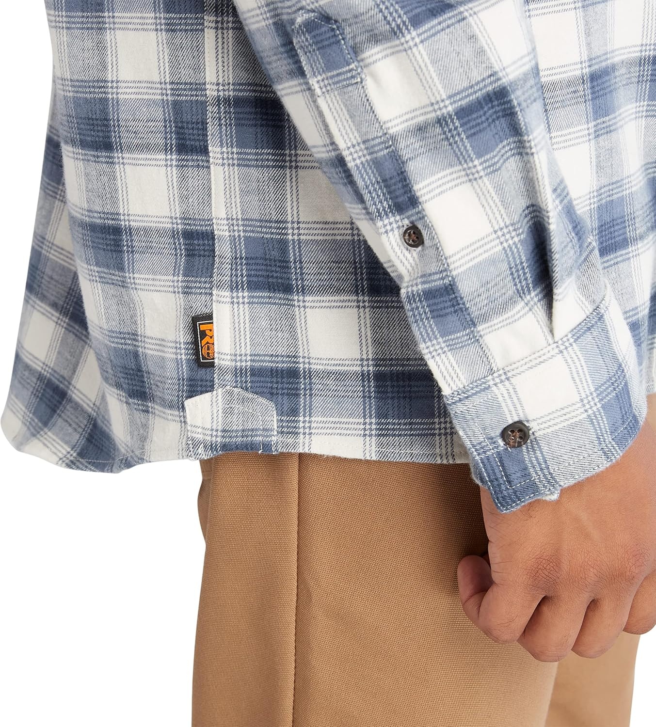 Timberland PRO Unisex-Adult Woodfort Long-Sleeve Lightweight Flannel Flex Shirt(Vintage Indigo Yd)