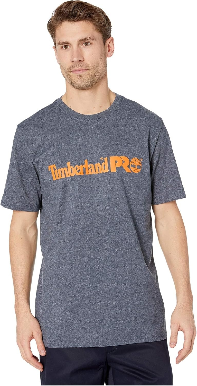 Timberland PRO Base Plate Short Sleeve T-Shirt with Logo(Navy Heather)
