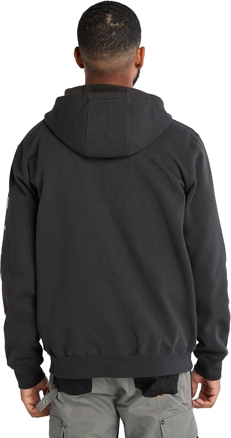 Timberland unisex adult Hood Honcho Sport Full-zip Hooded Sweatshirt Outdoors Equipment, Black, Small US