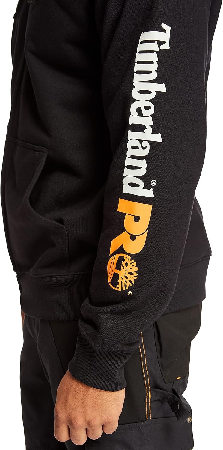 Timberland unisex adult Hood Honcho Sport Full-zip Hooded Sweatshirt Outdoors Equipment, Black, Small US