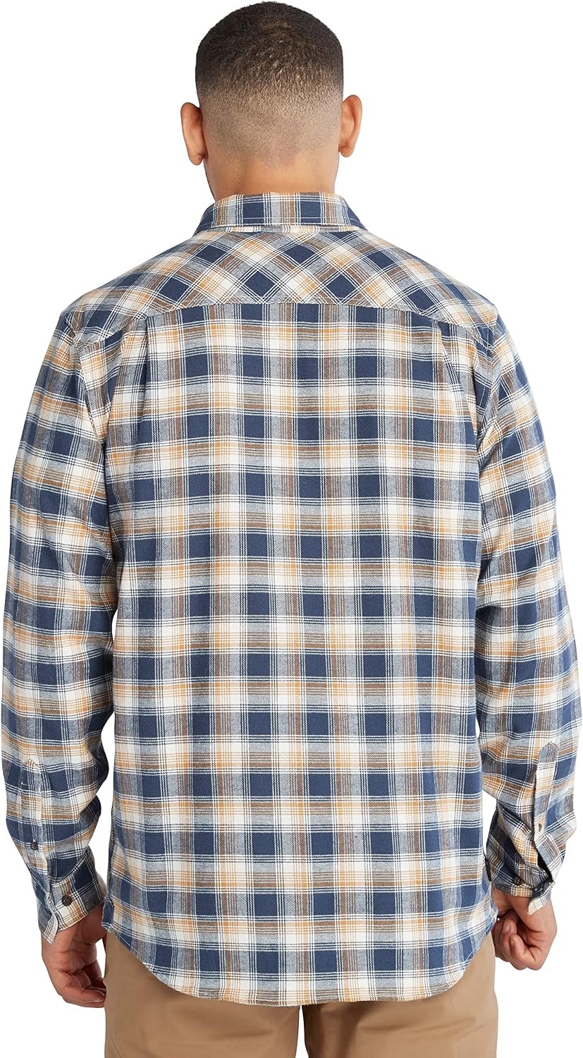 Timberland PRO Unisex-Adult Woodfort Long-Sleeve Lightweight Flannel Flex Shirt(Wheat Boot Yd)