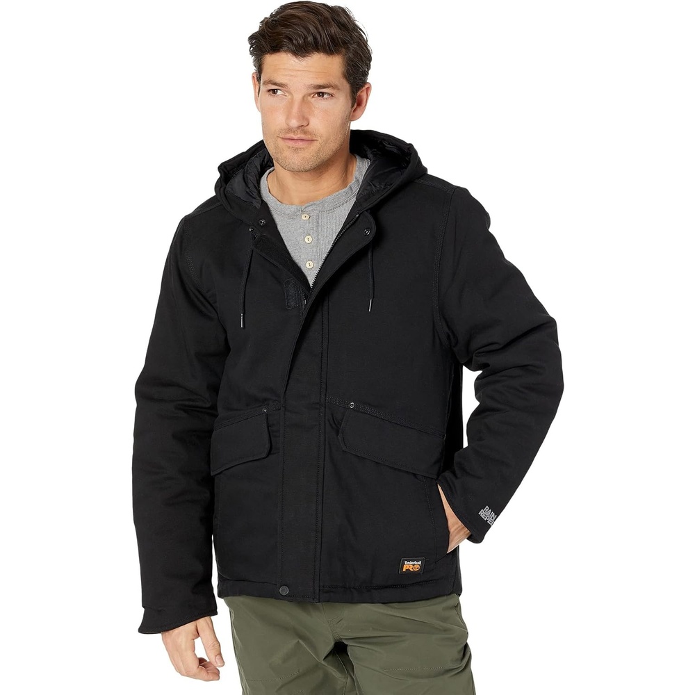 Timberland PRO Men’s A1VBH 8 Series Insulated Hooded Jacket – Small Regular – Jet Black