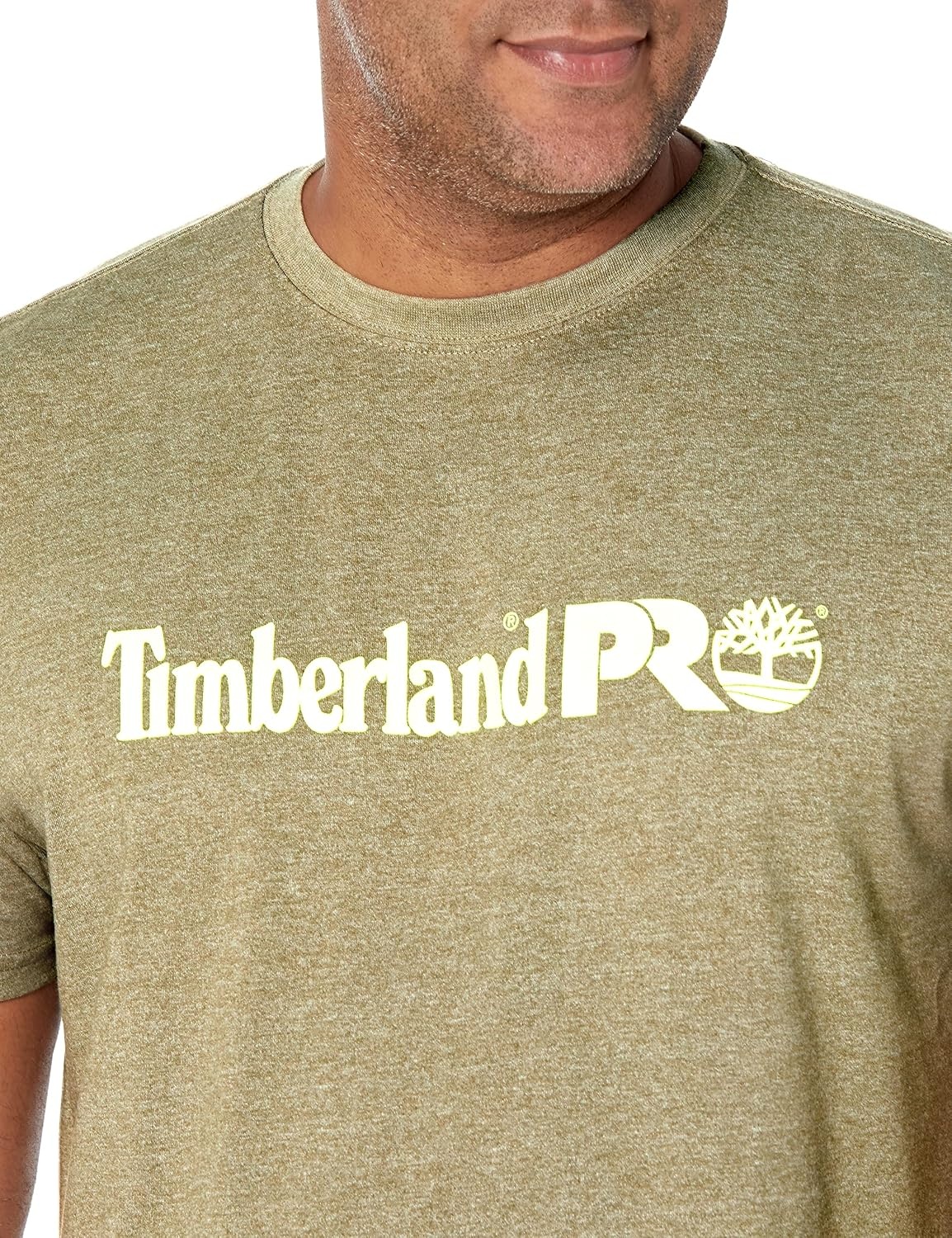 Timberland PRO Base Plate Short Sleeve T-Shirt with Logo(Burnt Olive Heather)