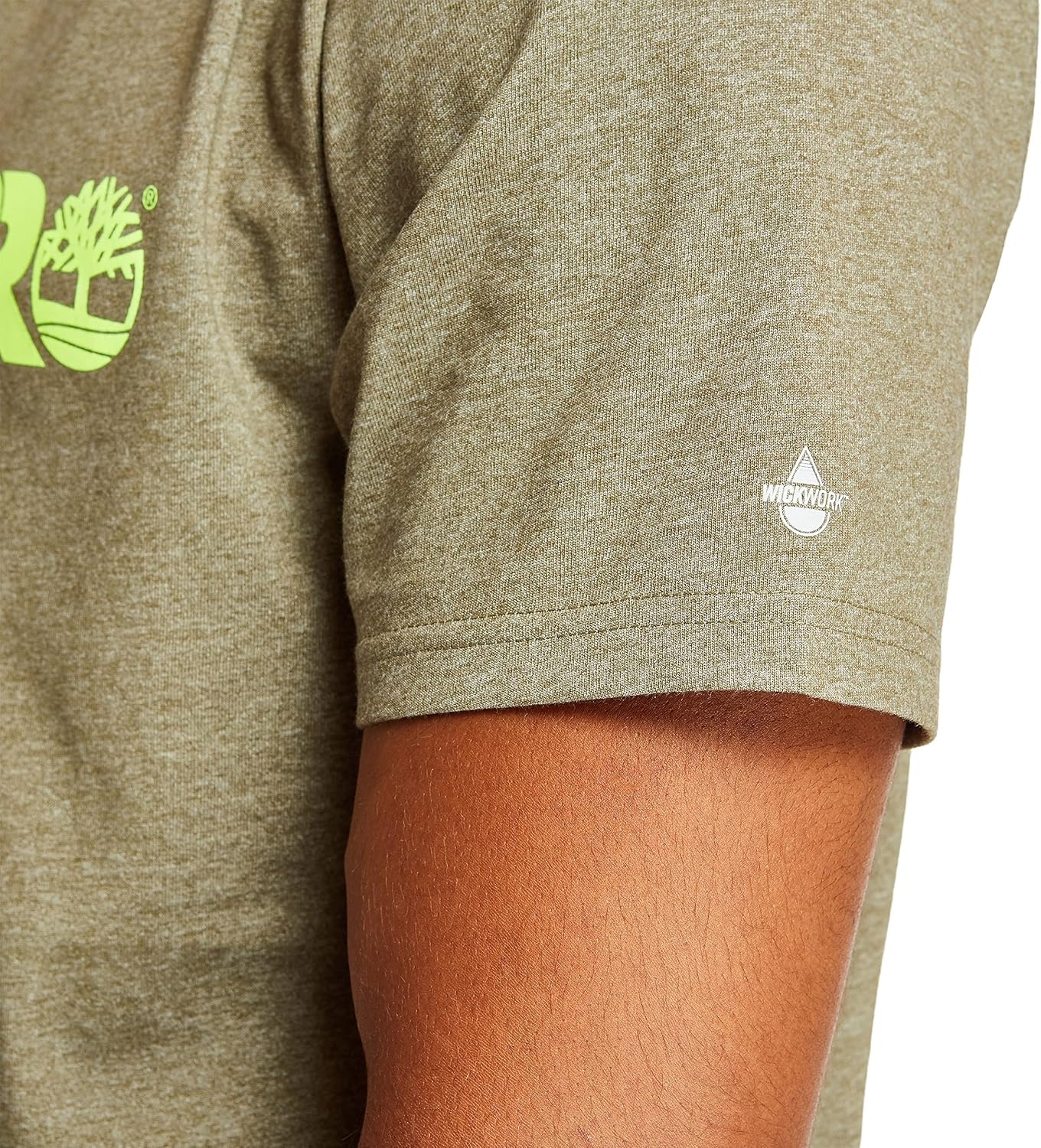 Timberland PRO Base Plate Short Sleeve T-Shirt with Logo(Burnt Olive Heather)
