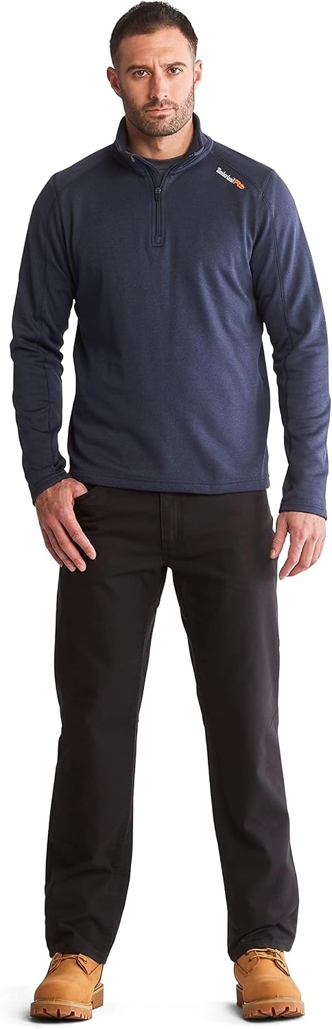 Timberland PRO Men’s 1/4 Zip Understory Fleece Top(Navy Heather)